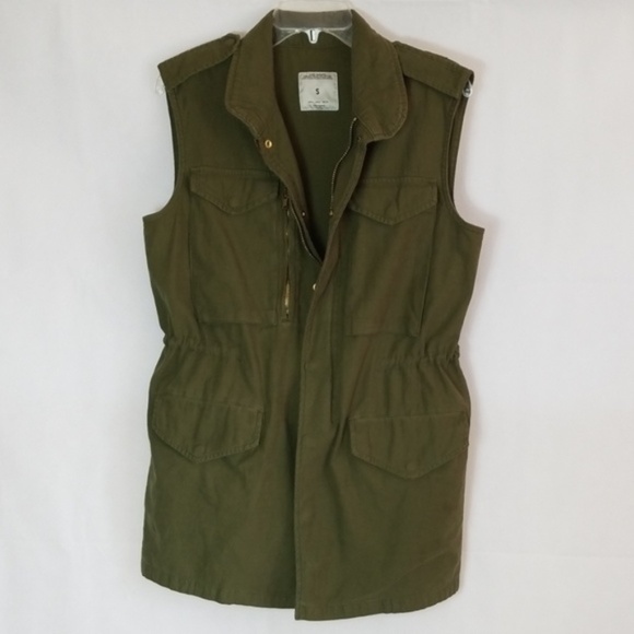 Zara Military Multi Pocket Vest Size S - Picture 1 of 10